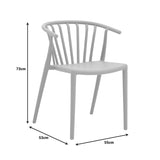 Scaun Zelma, Alb, 55x53x73 cm