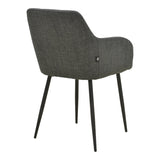 Scaun Zerfia, Stofa, 43x60x85 cm - Antracit