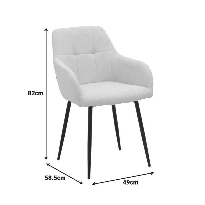 Scaun Zerfia, Stofa, 43x60x85 cm - Antracit