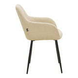 Scaun Zerfia, Stofa, 43x60x85 cm - Bej