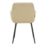 Scaun Zerfia, Stofa, 43x60x85 cm - Bej