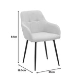 Scaun Zerfia, Stofa, 43x60x85 cm - Bej