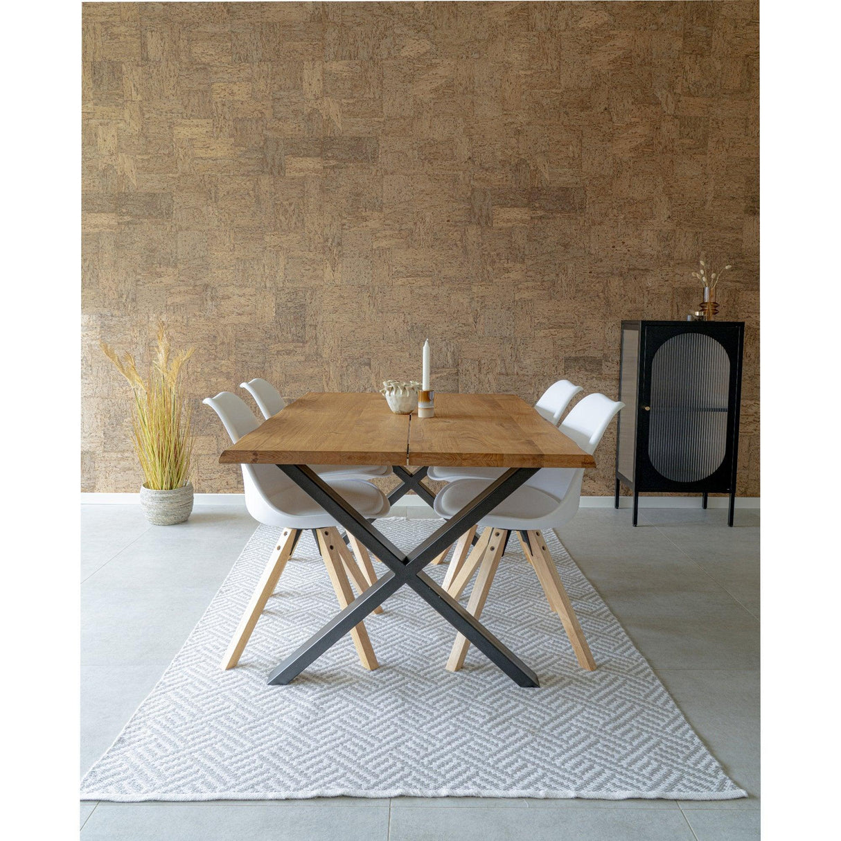 Scaune de sufragerie Bergen, 48x86x55 cm - Alb
