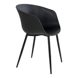 Scaune Roma, Negru, 55x79x53 cm