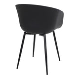 Scaune Roma, Negru, 55x79x53 cm