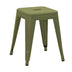 Scaunel cu suport Utopia, Industrial, Metal, Verde, 30x30x45 cm