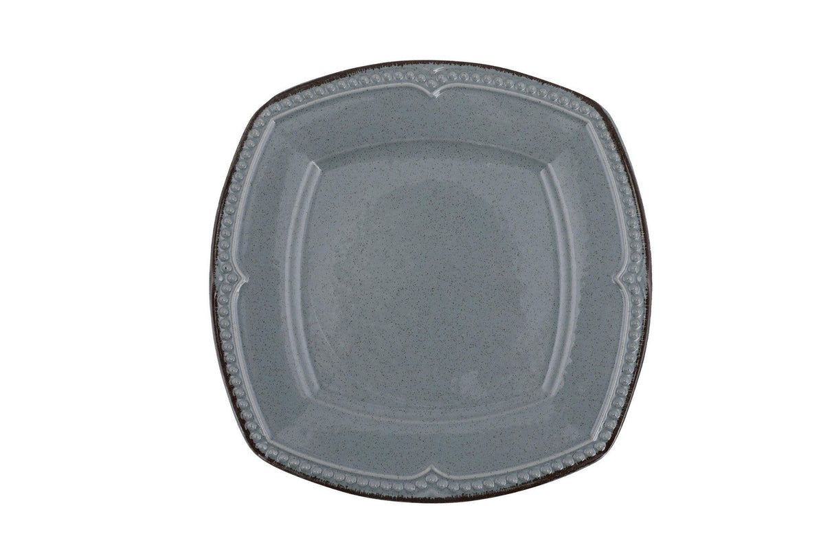 Serviciu de masa, 24 piese, Portelan, Albastru, 26x26x2 cm