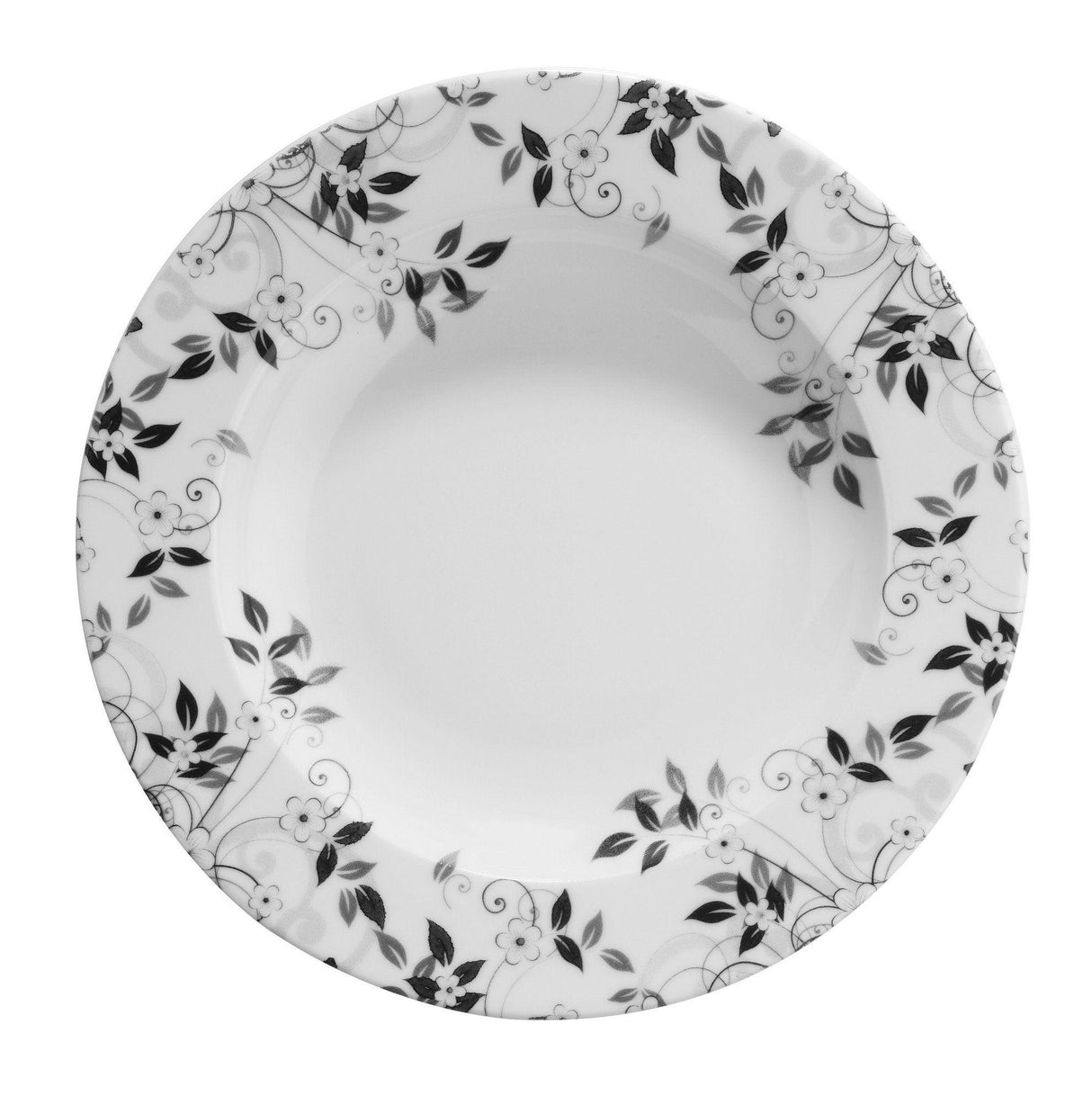 Serviciu de masa, 24 piese, Portelan, Alb, 25x25x2 cm