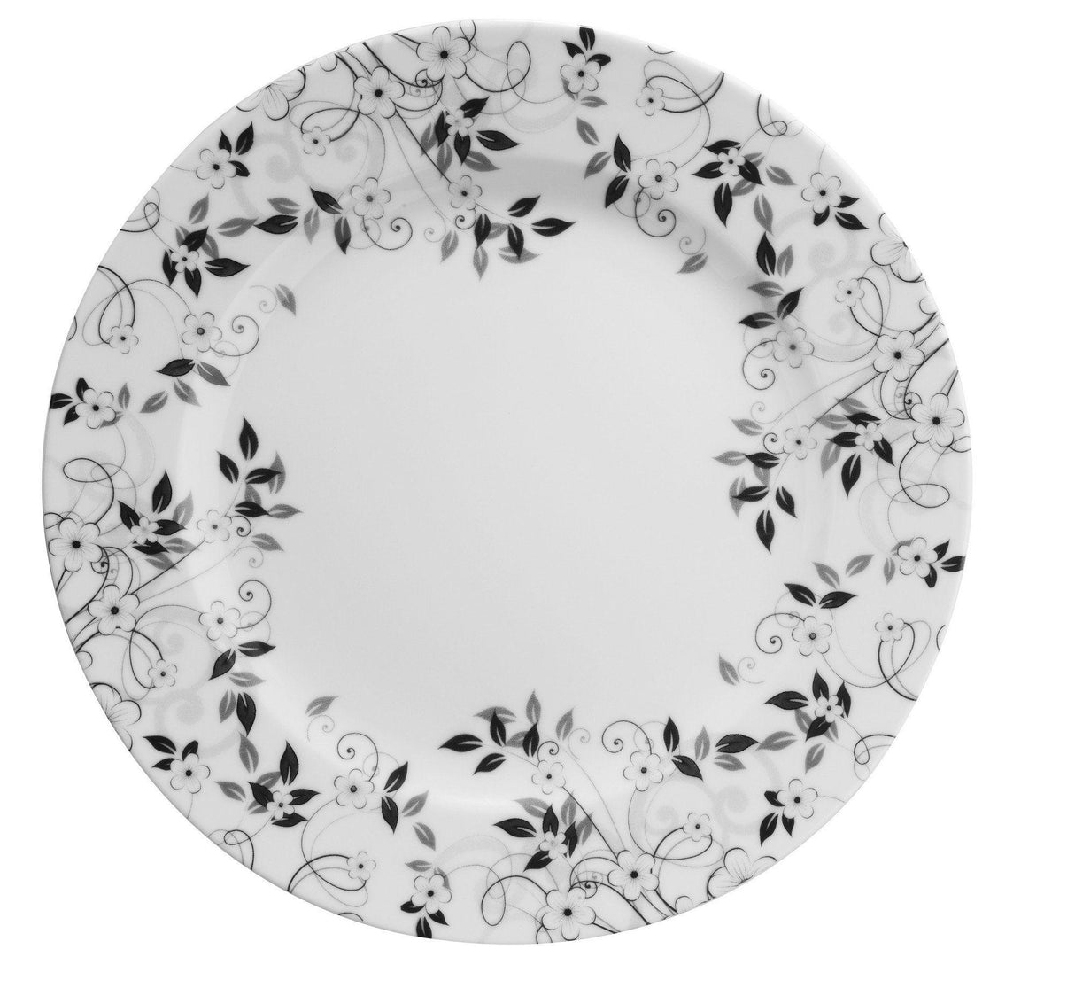 Serviciu de masa, 24 piese, Portelan, Alb, 25x25x2 cm