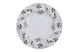 Serviciu de masa, 24 piese, Portelan, Alb, 25x25x2 cm