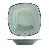 Serviciu de masa, 24 piese, Portelan, Verde, 26x26x2 cm