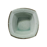 Serviciu de masa, 24 piese, Portelan, Verde, 26x26x2 cm