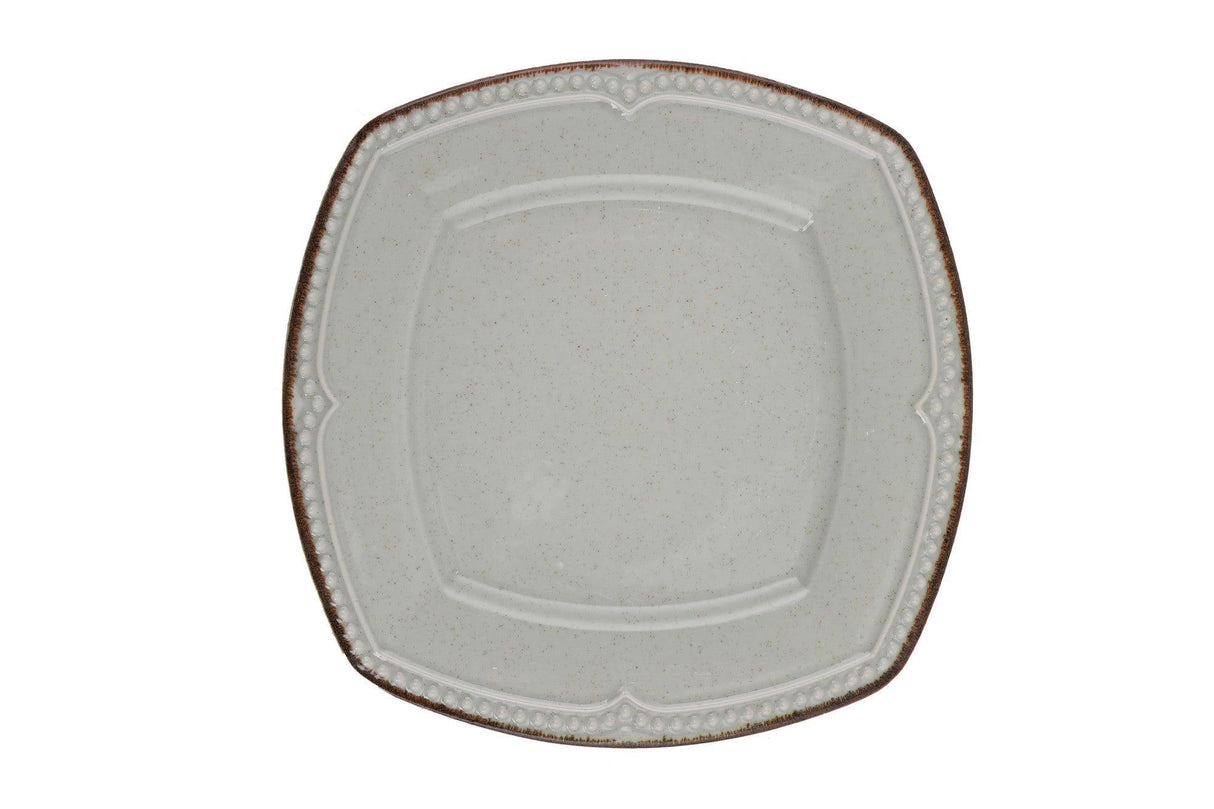 Serviciu de masa, 24 piese, Portelan, Verde, 26x26x2 cm