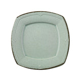 Serviciu de masa, 24 piese, Portelan, Verde, 26x26x2 cm
