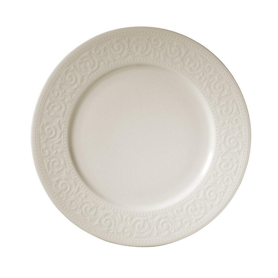Serviciu de masa, 24 piese, Portelan, Alb, 20x20x2 cm