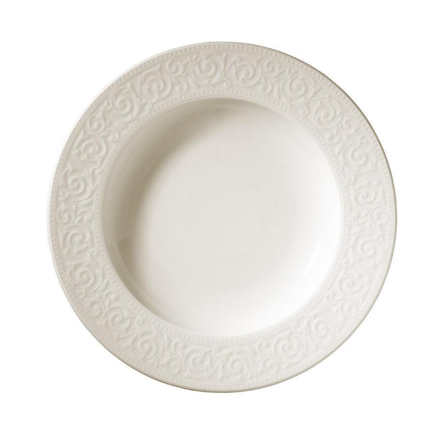 Serviciu de masa, 24 piese, Portelan, Alb, 20x20x2 cm