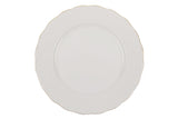 Serviciu de masa, 24 piese, Portelan, Alb - Auriu
