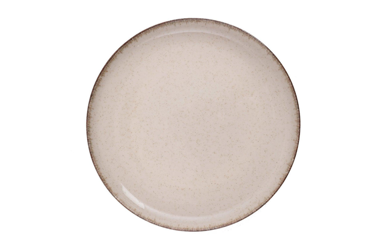 Serviciu de masa, 24 piese Sebo, Portelan, Bej, 27x27x2.5 cm