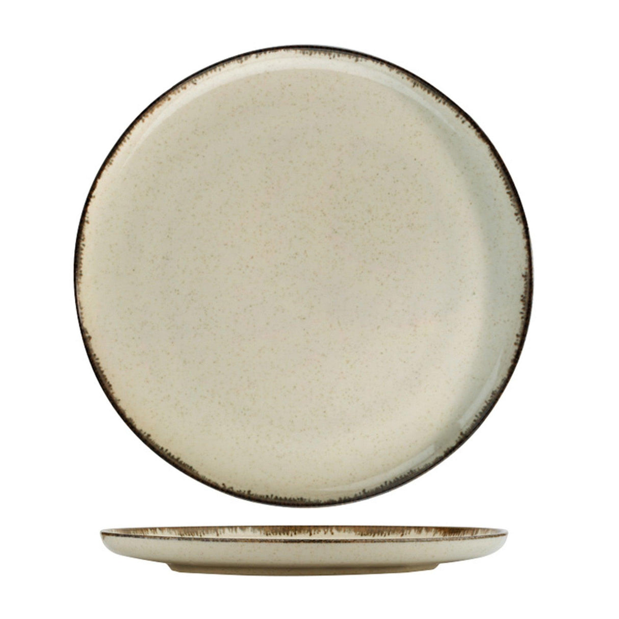 Serviciu de masa, 24 piese Sebo, Portelan, Bej, 27x27x2.5 cm