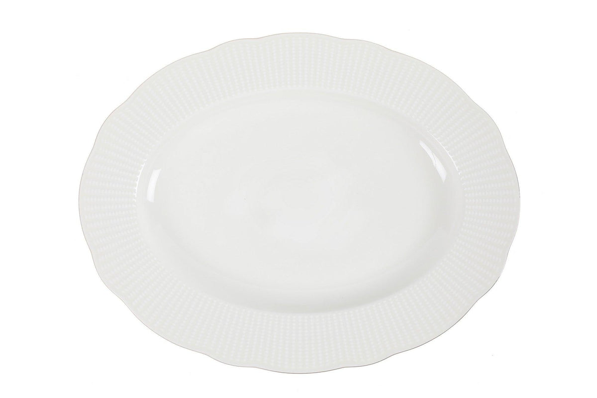 Serviciu de masa, 83 piese,  Portelan, Alb - Auriu