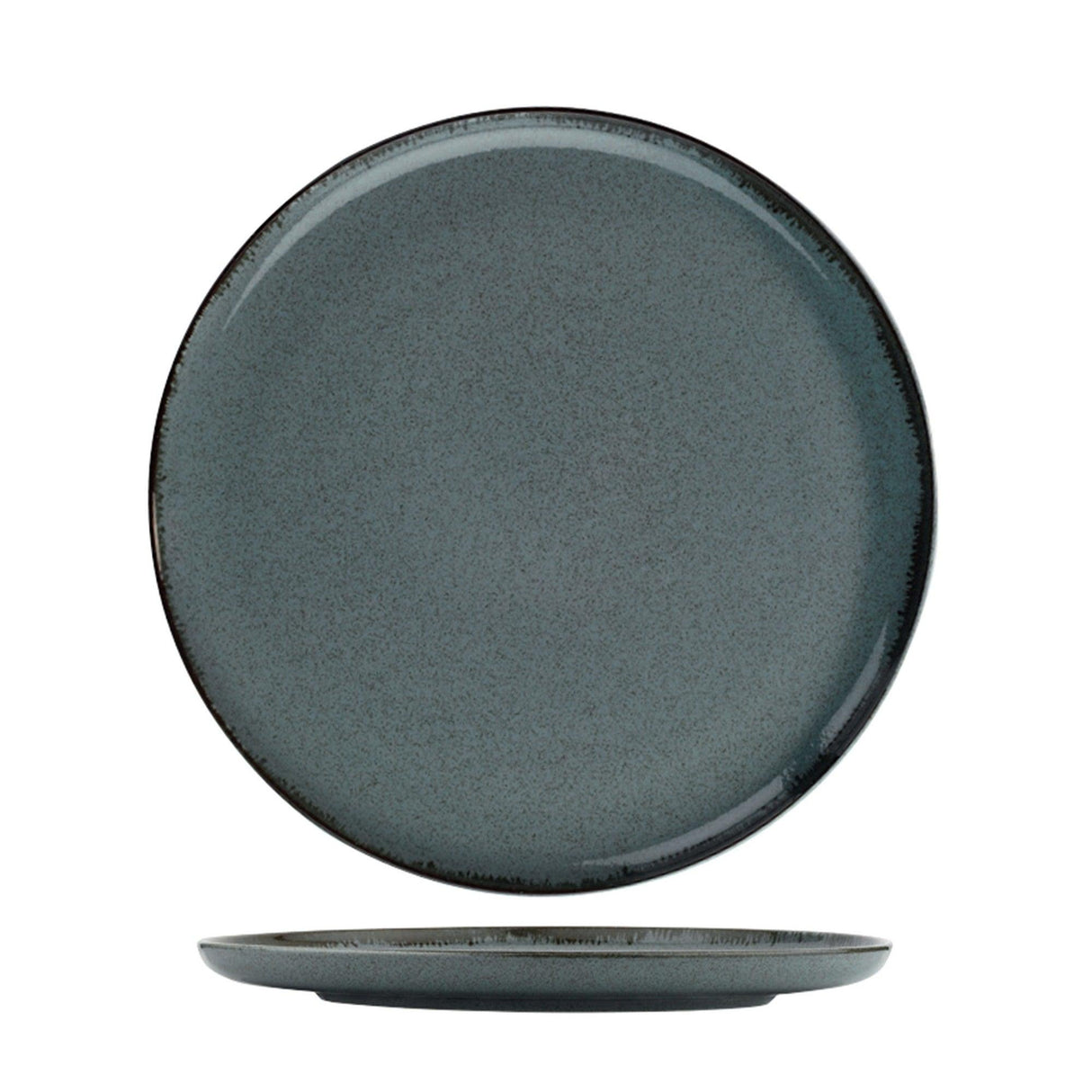Serviciu de masa 24 piese, Portelan, Verde, 27x27x2.5 cm