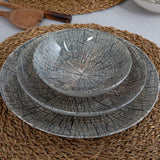 Serviciu de masa, Set 18 piese pentru cina,, Portelan, Lemn