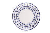 Serviciu de masa, Set 24 piese pentru cina, Portelan, Albastru, 25x25x2 cm