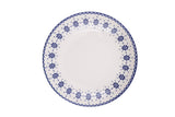 Serviciu de masa, Set 24 piese pentru cina, Portelan, Albastru, 25x25x2 cm