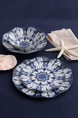 Serviciu de masa, Set 24 piese pentru cina, Portelan, Albastru, 29x28x36 cm