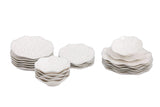Serviciu de masa, Set 24 piese pentru cina, Portelan, Gri, 29x28x36 cm