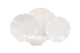 Serviciu de masa, Set 24 piese pentru cina, Portelan, Gri, 29x28x36 cm