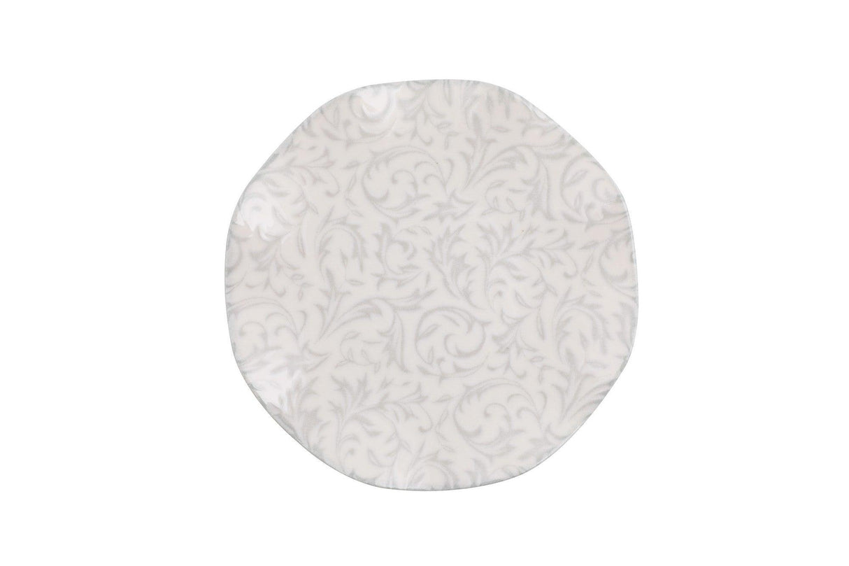 Serviciu de masa, Set 24 piese pentru cina, Portelan, Gri, 29x28x36 cm