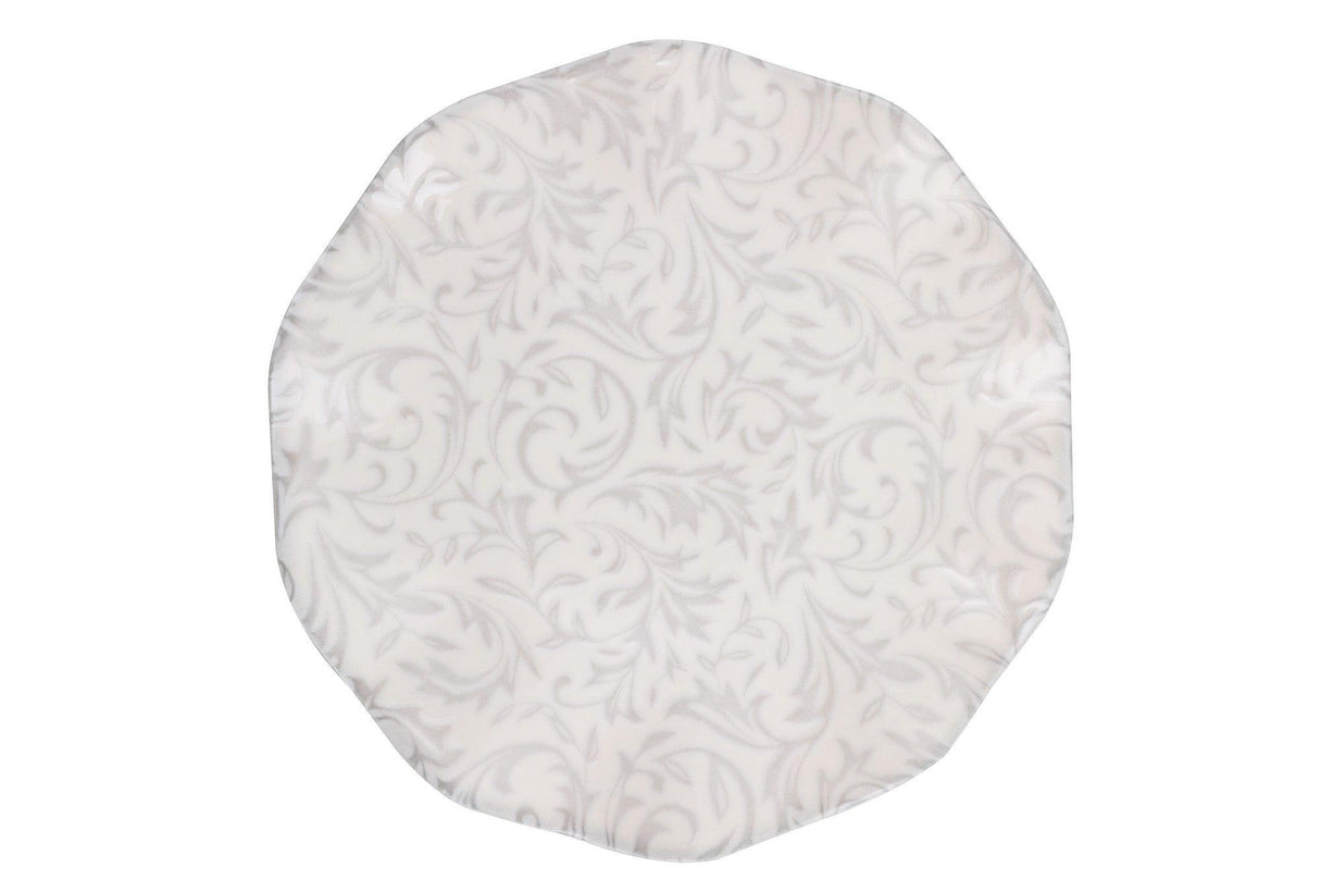 Serviciu de masa, Set 24 piese pentru cina, Portelan, Gri, 29x28x36 cm