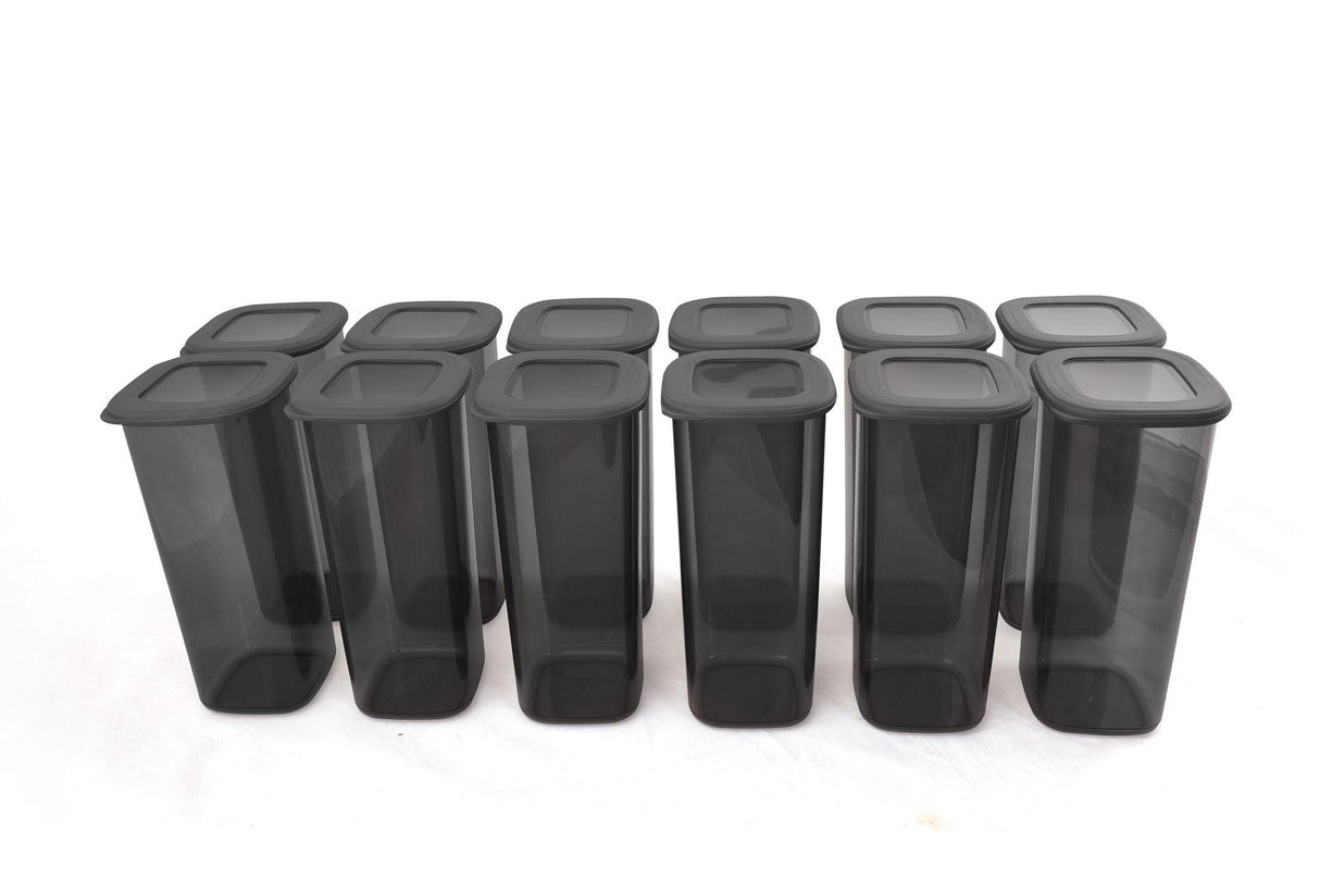 Set 12 cutii verticale, Gri, 25x11 cm