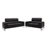 Set 2 canapele cu 2 locuri Shea, Negru, 198x80x87 cm