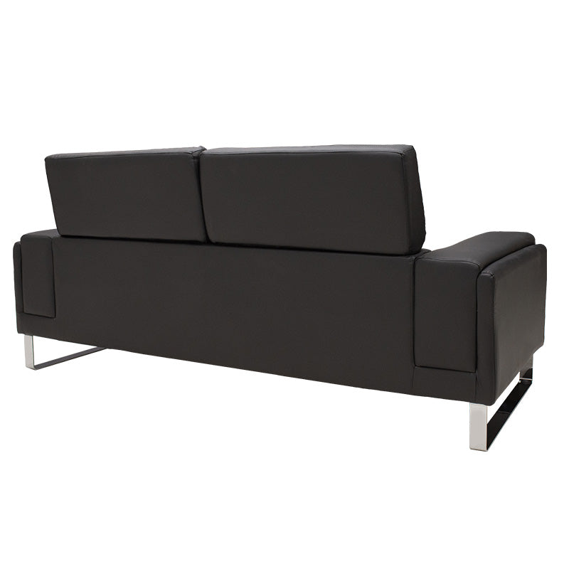 Set 2 canapele cu 2 locuri Shea, Negru, 198x80x87 cm
