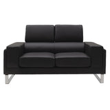 Set 2 canapele cu 2 locuri Shea, Negru, 198x80x87 cm