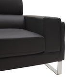 Set 2 canapele cu 2 locuri Shea, Negru, 198x80x87 cm