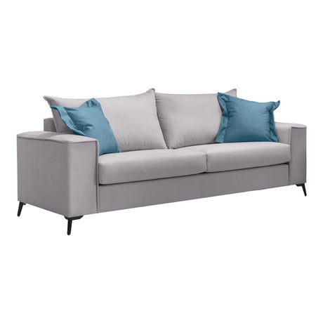 Set 2 canapele cu 2 locuri Verona x2, Gri deschis, 225x93x100 cm