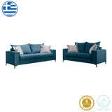 Set 2 canapele cu 2 locuri Verona x2, Gri deschis, 225x93x100 cm
