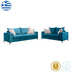 Set 2 canapele cu 2 locuri Verona x2, Albastru, 225x93x100 cm