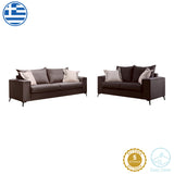 Set 2 canapele cu 2 locuri Verona x2, Gri inchis, 225x93x100 cm