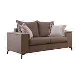 Set 2 canapele cu 2 locuri Verona x2 Latte, Maro, 225x93x100 cm