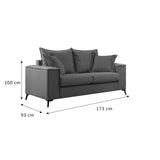 Set 2 canapele cu 2 locuri Verona x2 Latte, Maro, 225x93x100 cm