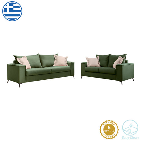 Set 2 canapele cu 2 locuri Verona x2, Verde inchis, 225x93x100 cm