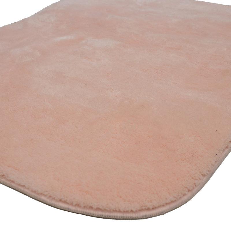 Set 2 covorașe baie PWC-0055 microfibre, Roz, 90x60 cm
