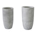 Set 2 Ghivece Ceramice Negani, Gri Deschis, Ceramică, Compacte - Transformă-ți casa cu stil!, 34x34x63 cm