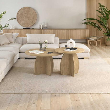 Set 2 Masute Cafea BSH-1902-FF-1 Home Collection® Bohem, Stejar, 100x50x100 cm