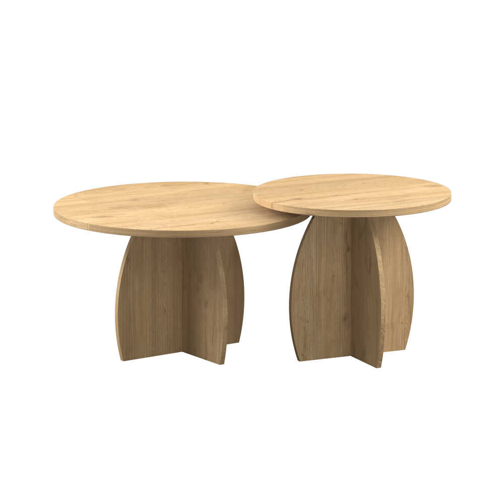 Set 2 Masute Cafea BSH-1902-FF-1 Home Collection® Bohem, Stejar, 100x50x100 cm