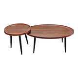 Set 2 măsuțe de cafea Jeda, Nuc, 100x60x42 cm